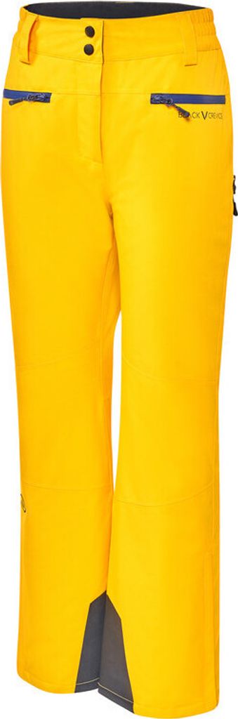 BLACK CREVICE - Damen Skihose/Snowboardhose - 10.000 mm Wassersäule - Thermowattierung | Farbe: Gelb | Größe: 40