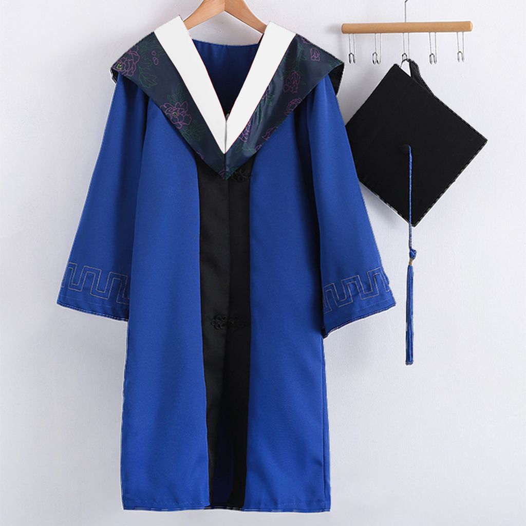1 Set Abschluss Uniform Super Soft Weft Weast Resistant Polyester Junggesellenhut Abschluss Absolventen Cloak Photography Requisiten für das Colle...