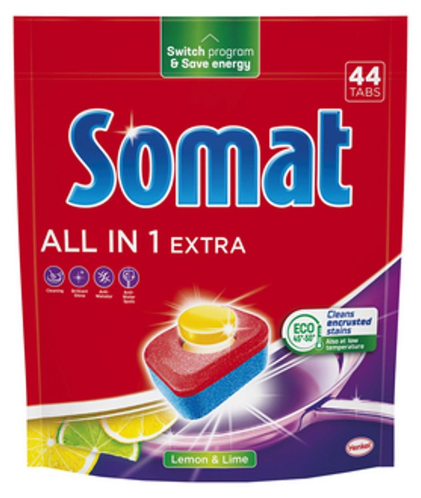 Somat All in 1 Extra Lemon & Lime Dishwasher Tablets, 44 Image du produit 