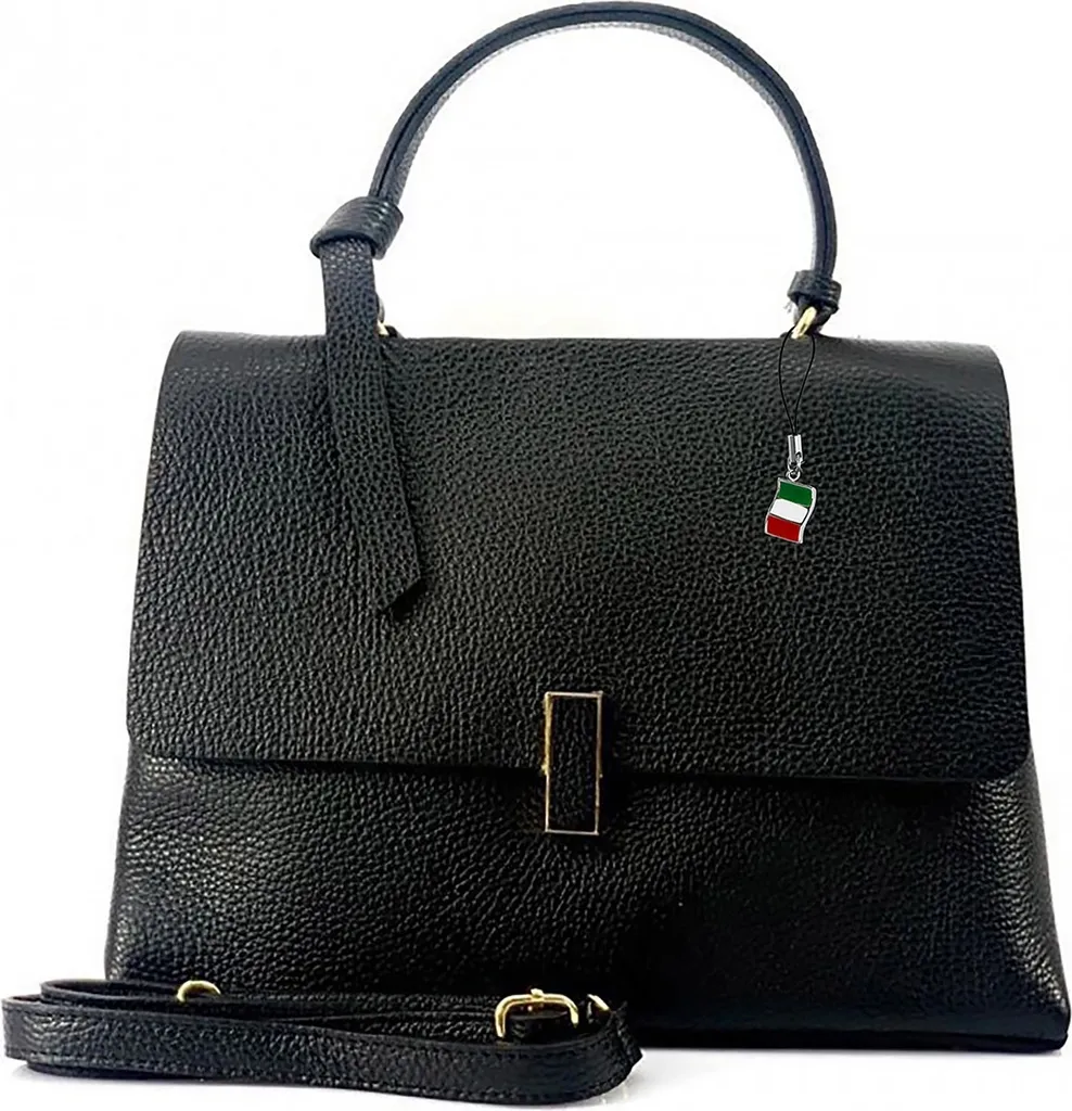Florence Borsa a Tracolla in Pelle Nera OTF153S | Vera Pelle Italiana