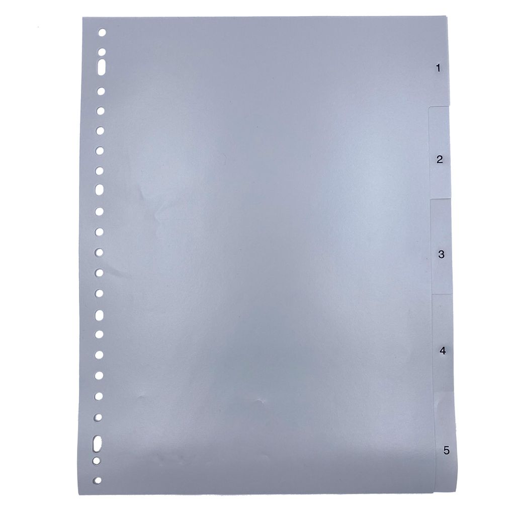 DULA Tabs - 1 bis 5 - A4 - 23 Löcher