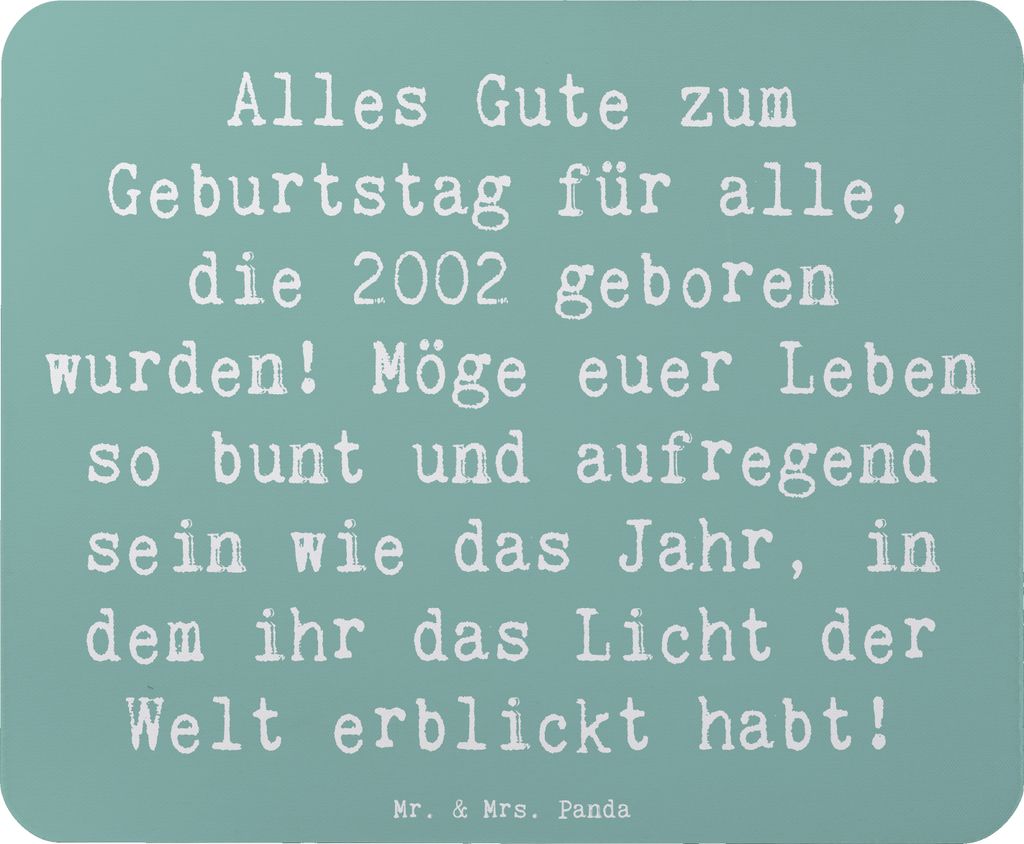 Mr. & Mrs. Panda Mousepad Spruch 2002 Geburtstag - Produktbild 
