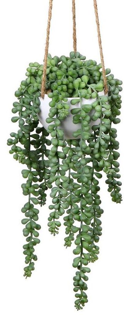 Kunsthangplanten Senecio 35,5 cm Wanddeko grün