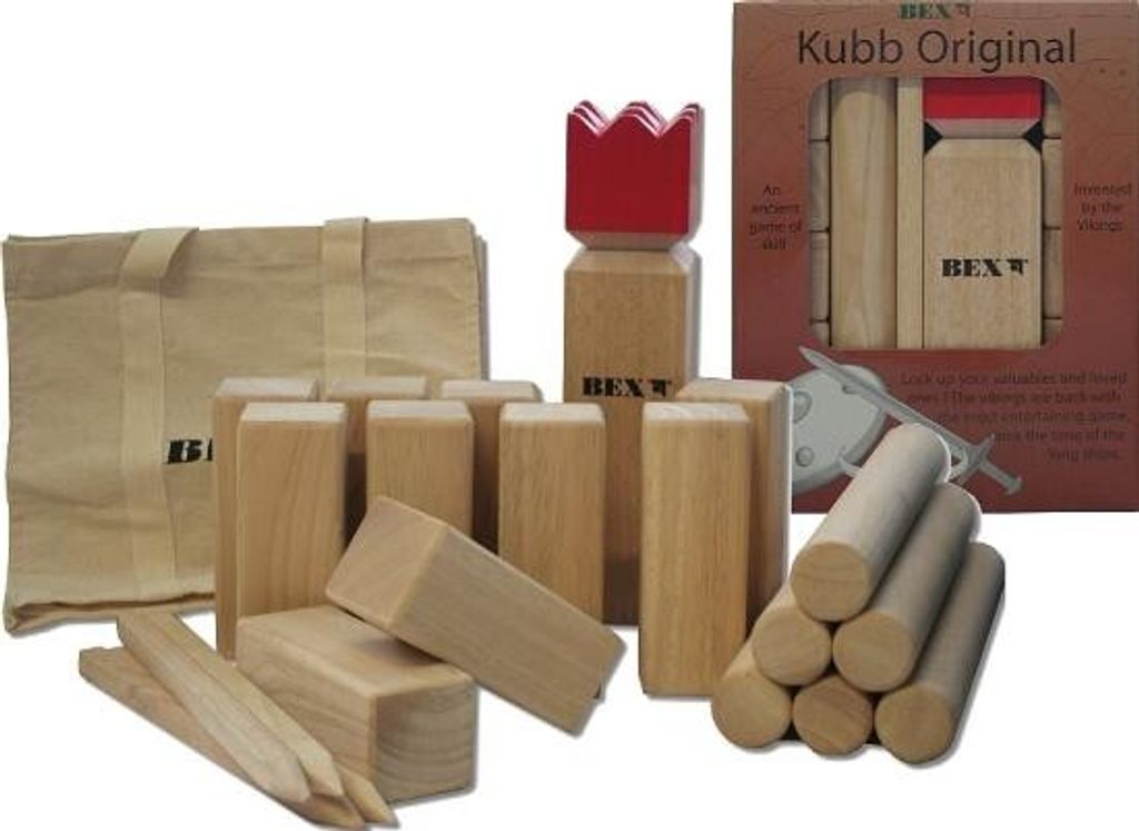 Bex Kubb Viking Original Gummiholz - Red King Produktbild