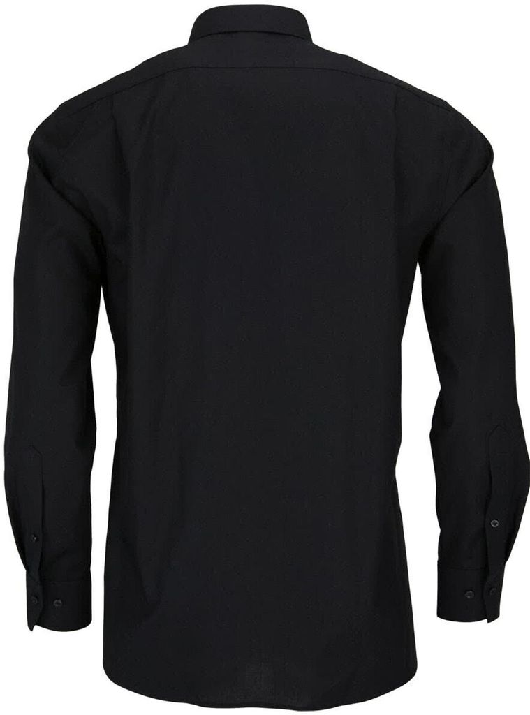 Marvelis - Modern Fit - Herren Langarm Hemd, (470064), Größe:38, Farbe:schwarz (68)