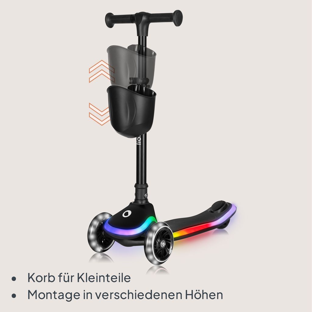 Soldes d'été 2026 : Trottinette enfant - LIONELO Timmy - 3 Roues - Hauteur réglable - LED Roulement - Rose pas cher