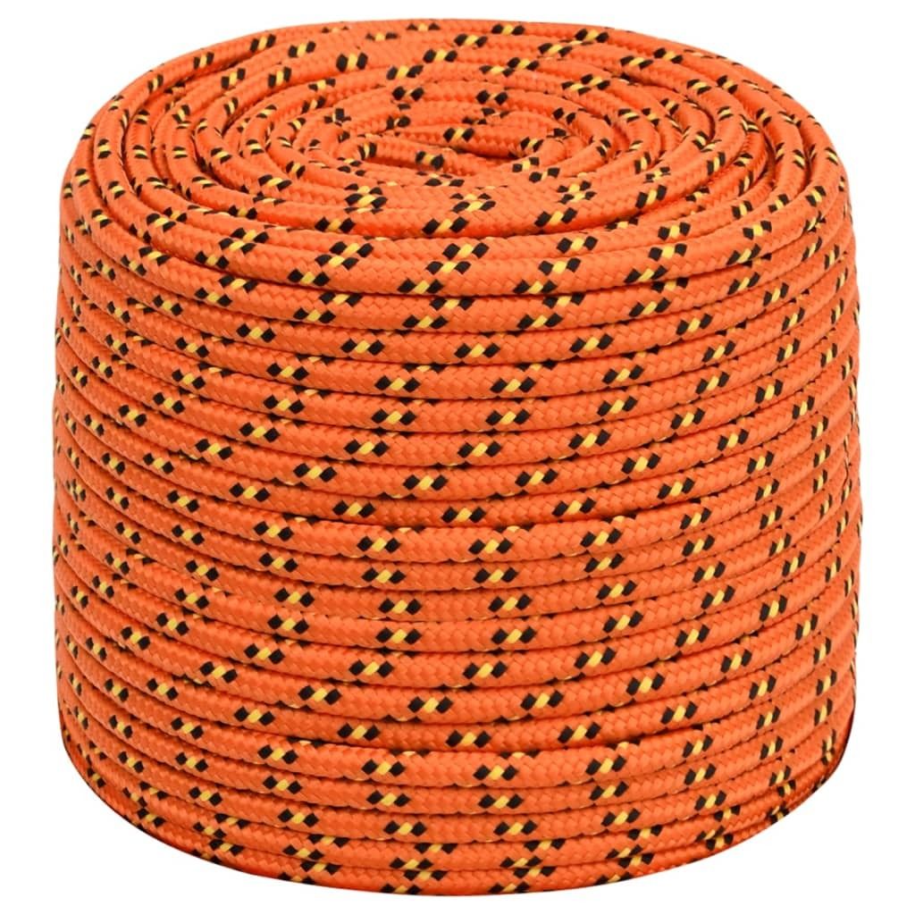 vidaXL Corde de bateau orange 8 mm 100 m polypropylène Image du produit 