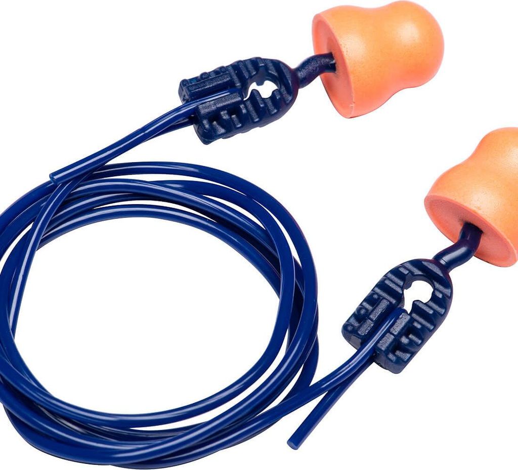 Ohrstöpsel Bell Comfort aus Schaumstoff mit Schnur (200 Paar) – Orange – Portwest