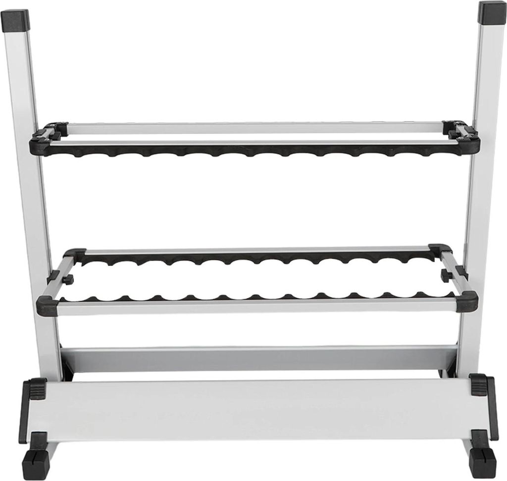 Rutenständer Rutenhalter - Aufbewahrungsständer - Für 24 Ruten - Freistehend - Aluminiumlegierung mit EVA/ABS/Nylon - Wärmebehandelt, Einbrennl...