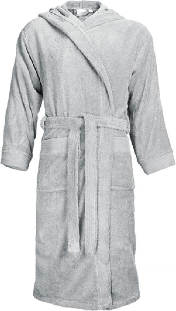 The One Towelling T1-BH | Bathrobe Hooded - Bademantel - Farbe: Silver Grey - Größe: L/XL