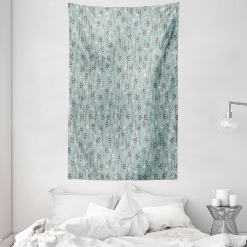 ABAKUHAUS Jahrgang Wandteppich und Tagesdecke, Floral Rustic Garden aus Weiches Mikrofaser Stoff Waschbar ohne Verblassen Digitaldruck, 140 x 230 c...