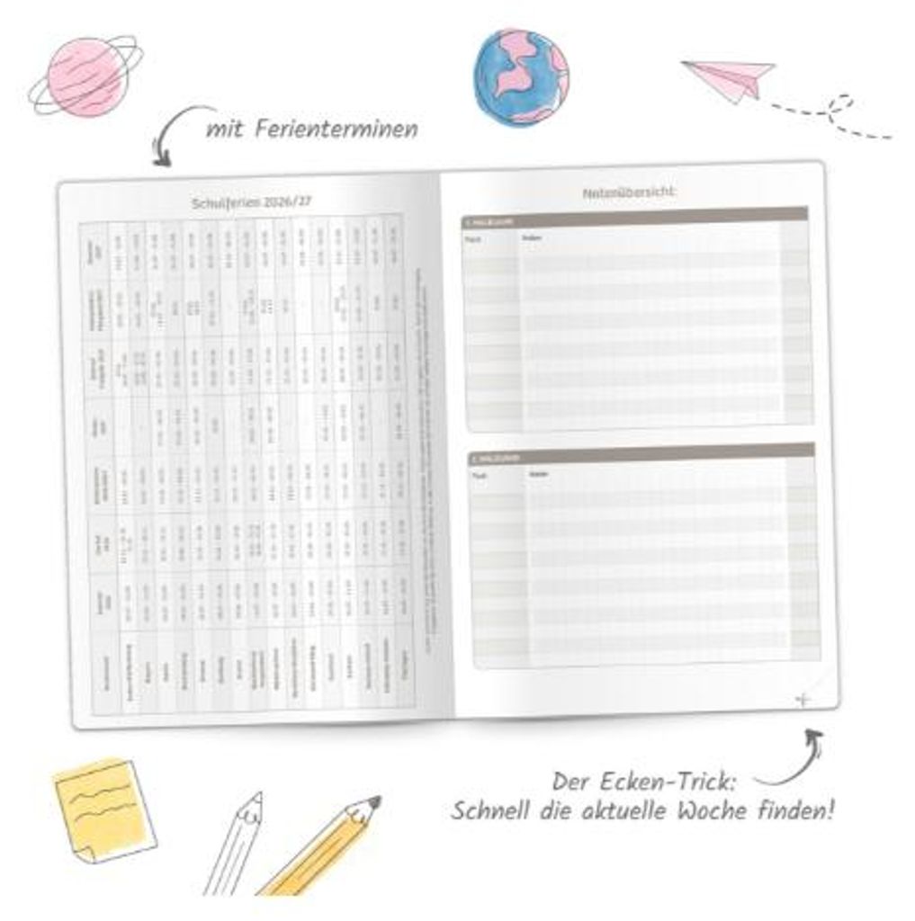 TRÖTSCH - Jahresbezogenes Hausaufgabenheft Grundschule Produktbild 