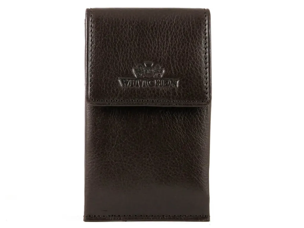 Idea Regalo Wittchen: Custodia Chiavi in Pelle Marrone Elegante Unisex