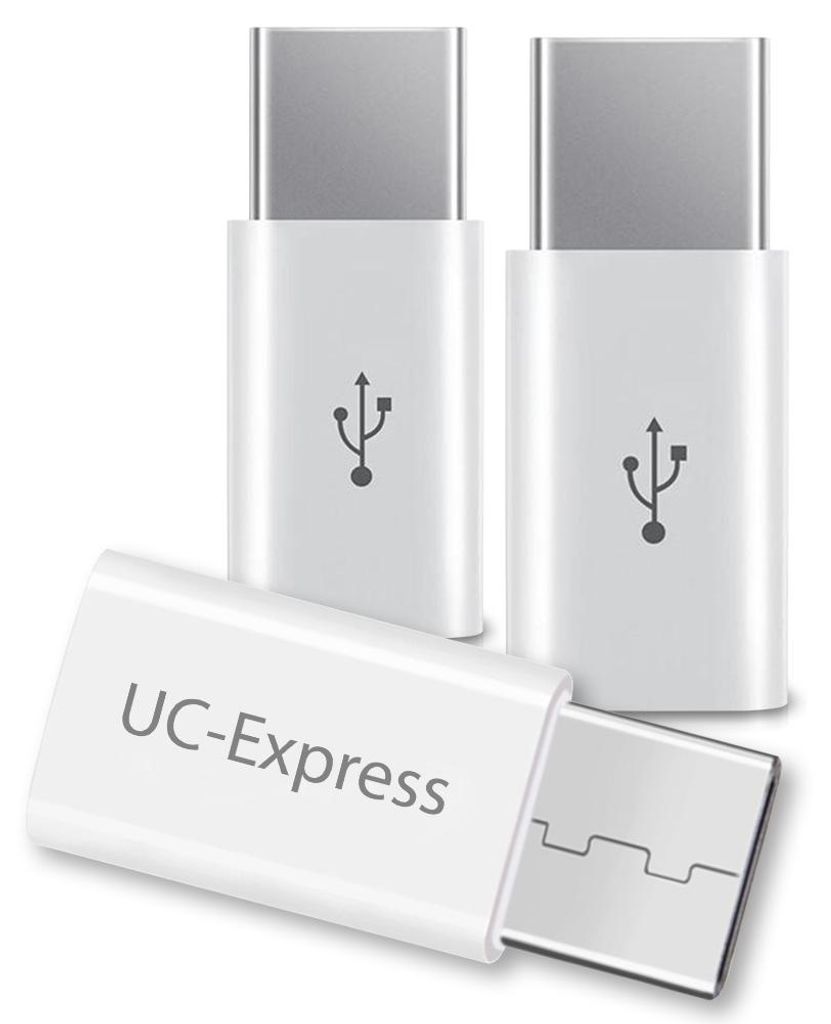 Adapter USB Micro USB C Typ-C 3x Stecker wandelt USB 2.0 Produktbild 