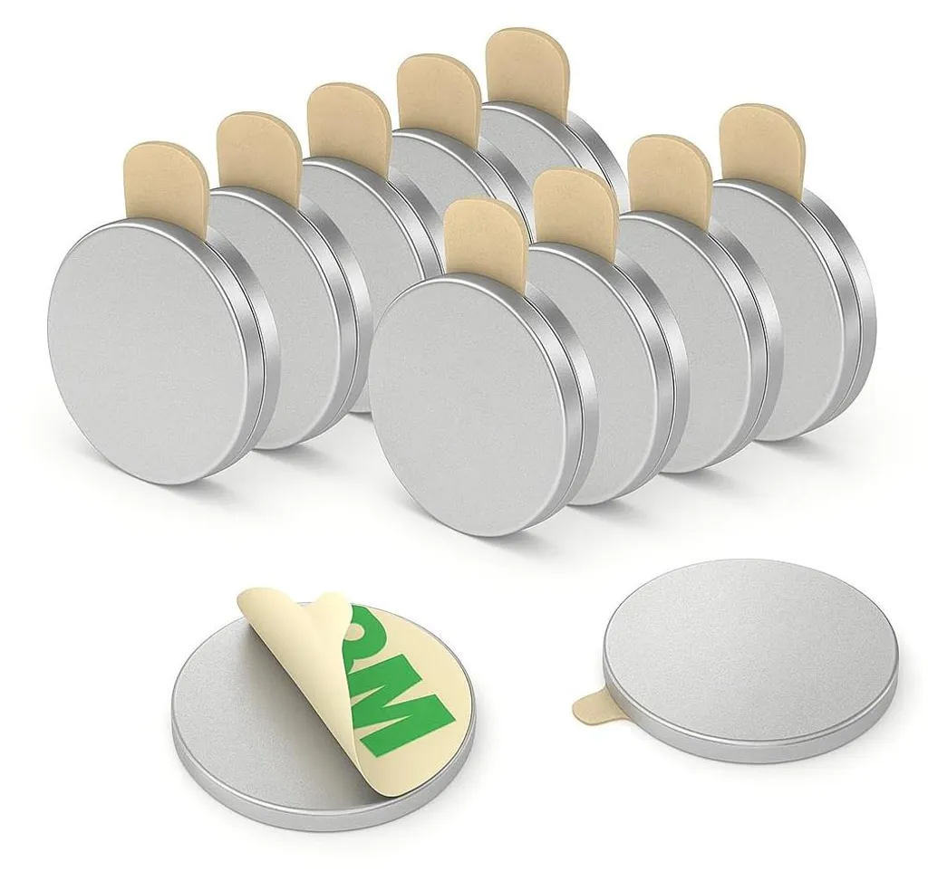 Mini aimants néodyme 6x1 mm autocollants pour fixer sans percer lot 10