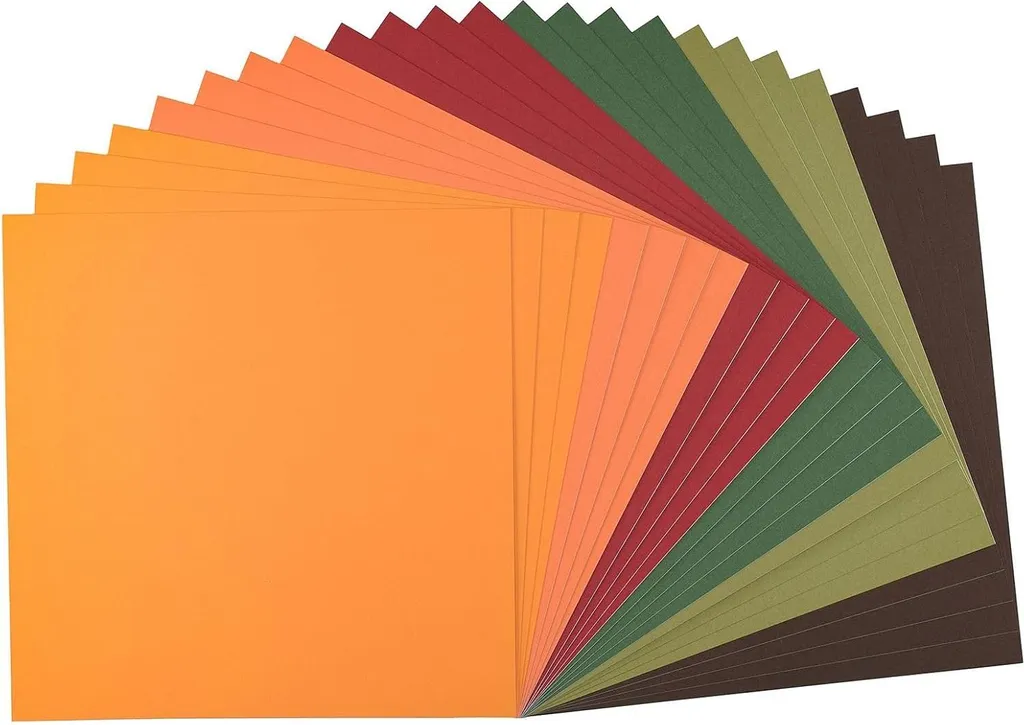 Cardstock autocollant Farbenmix 30,5 x 30,5 cm pour bricolage 24 pièces