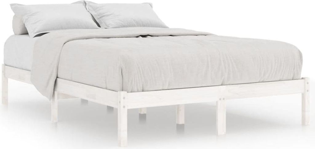 vidaXL Posteľ z masívu biela borovica 120x200 cm Obrázok produktu 