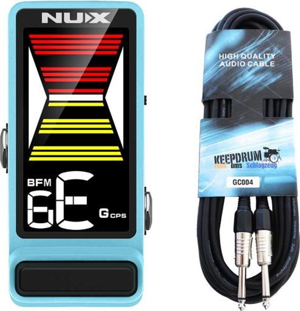Nux Stimmgerät NTU-3 MKII Flow Tune Blau mit Kabel