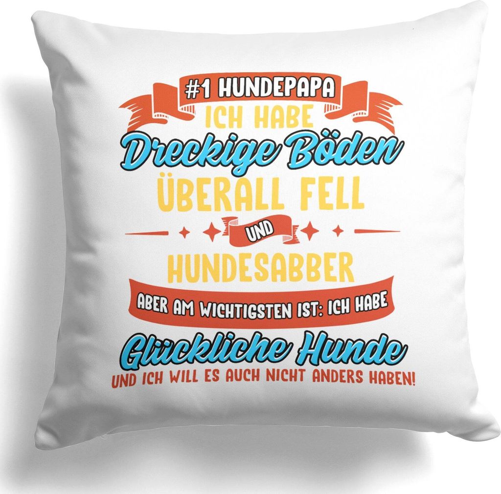 22Feels Hundepapa Geschenk Herrchen Hund Kissen Deko Männer Vatertag Geburtstag Weihnachten Hundeliebe Dekoration Couch Welpe Sofa Wohnaccessoire ...