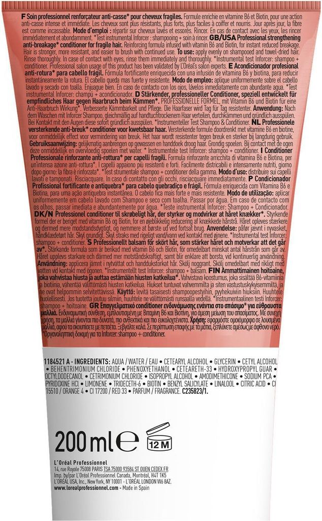 L'Oréal, Inforcer, Odżywka, 200ml (PRODUKT Z NIEMIEC) Zdjęcie produktu 11