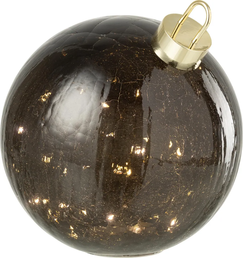 Boule de Noël LED en Verre Noir Large - Éclat Moderne et Design J-Line