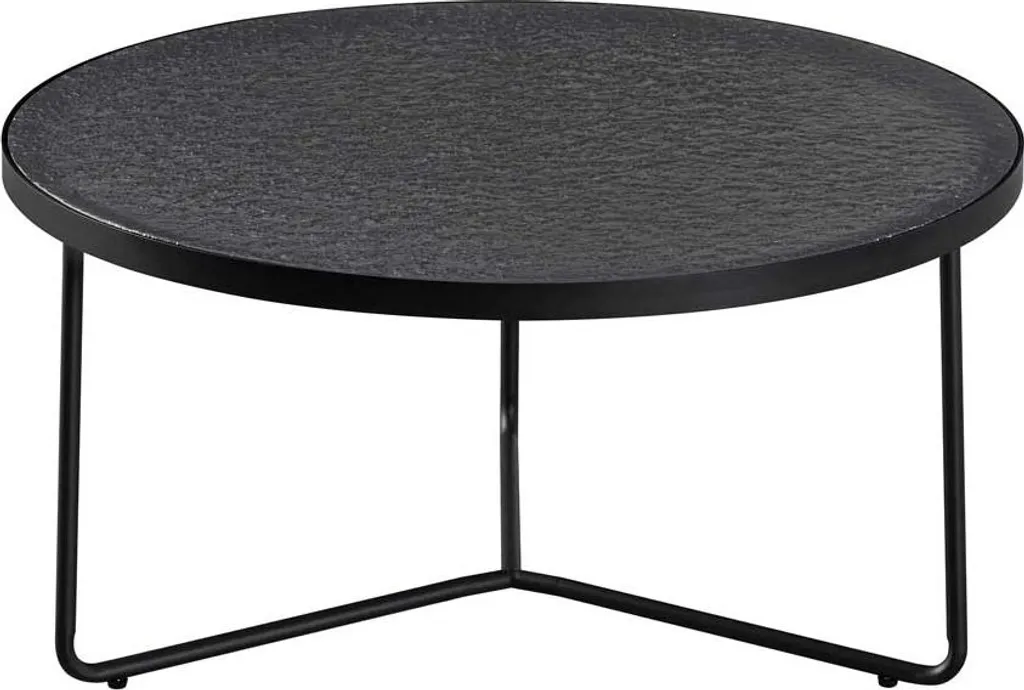 Table basse Melia design noir et verre - Set de 2 formats modulables