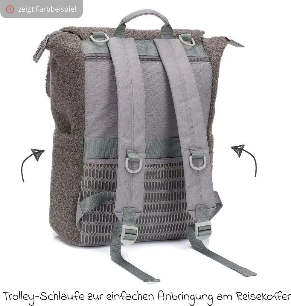 Sac à dos à langer Teddy Fillikid avec tapis de change et poches XXL