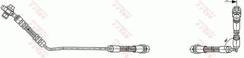 Flexible de frein hydraulique renforcé pour BMW X5 E53 OE 1165765
