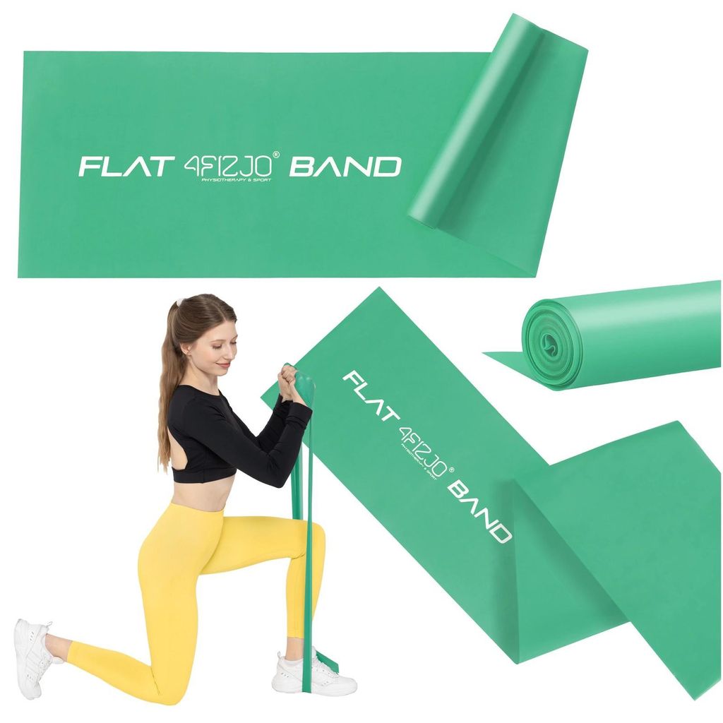 4FIZJO Posilovací guma FLAT BAND, odpor 5-8 kg, zelená Obrázek produktu 