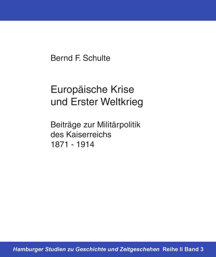 Europäische Krise und Erster Weltkrieg