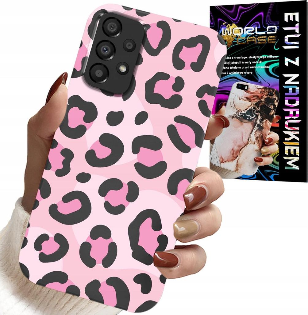Etui Für Samsung Galaxy A53 5G - Rosa Leopardendruck Feminine Muster