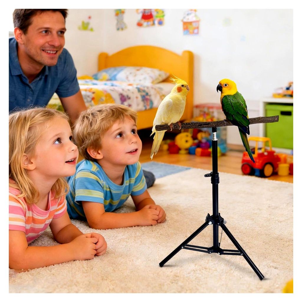 Vogelständer für Käfig, kompakt und verstellbar, für Tierliebhaber, Zuhause, Innen- und Außenbereich, Training, Veranda, Hof