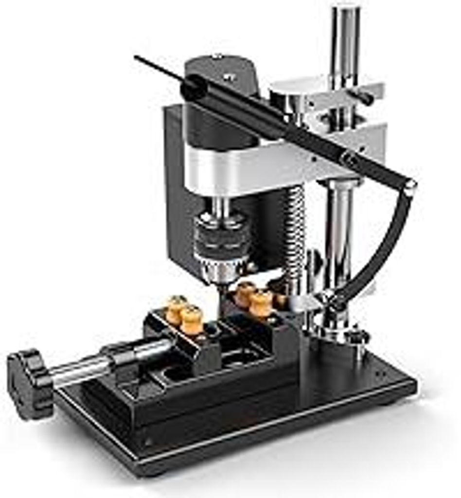 Mini Tischbohrmaschine, 200W Standbohrmaschine, Ständerbohrmaschine, 7 Gang Einstellbare, 775 Motor, flexiblem Wellenaufsatz, 0,6-6,5mm Bohrfutter...