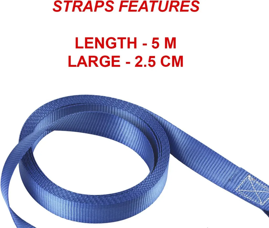 Sangles Robustes 5m x 35mm Master Lock Bleues avec Cliquet de Serrage
