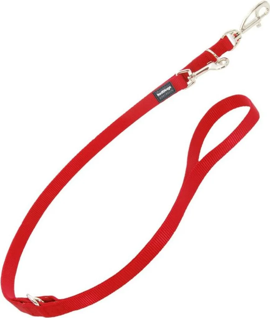 Laisse rouge Red Dingo 2,5 x 200 cm avec mousqueton ultra résistant