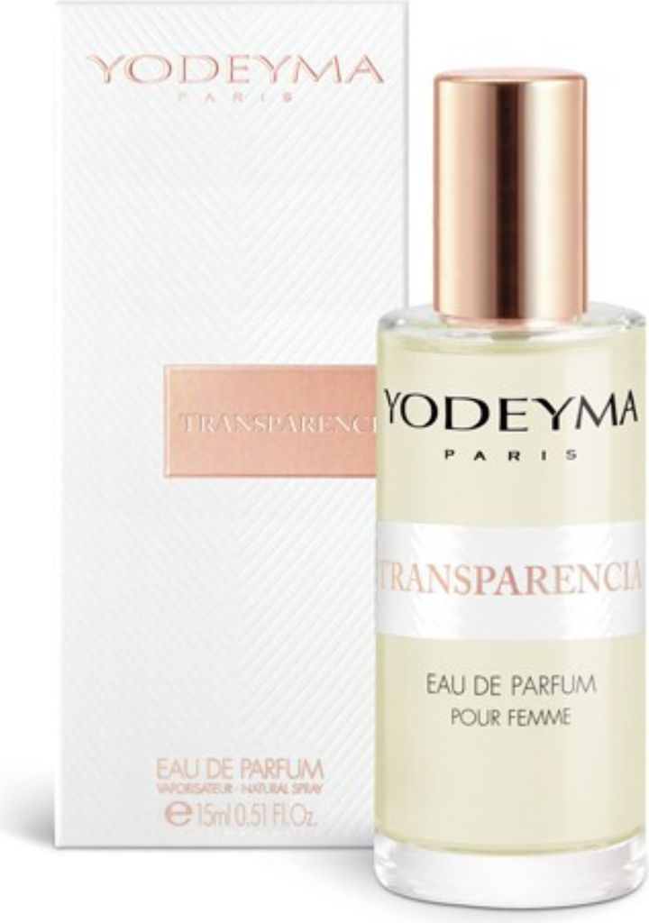 Yodeyma Transparencia – Eau de Parfum für Damen, frischer blumig-wässriger Duft, Lotus, Maiglöckchen, Zedernholz, Eleganz und Haltbarkeit, 15ml