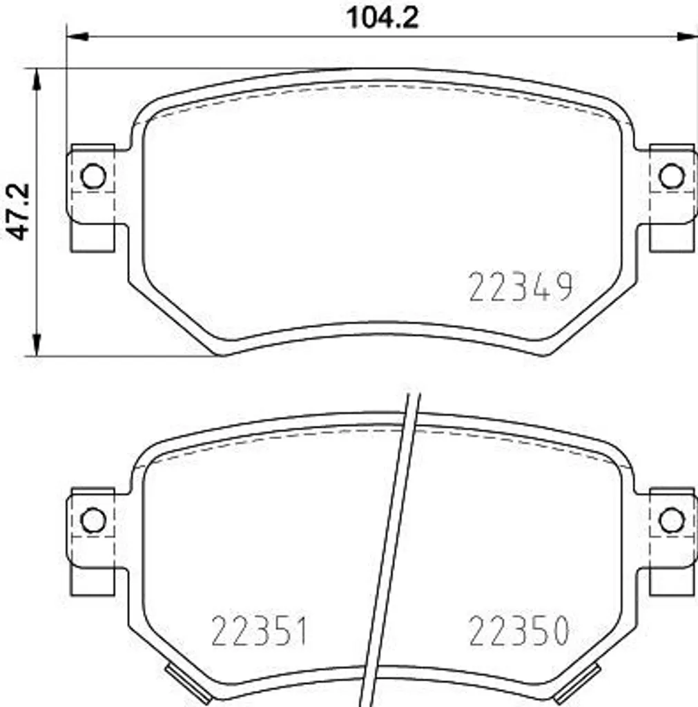 Plaquettes de frein arrière haute qualité Brembo P49059 Mazda 6 (G)