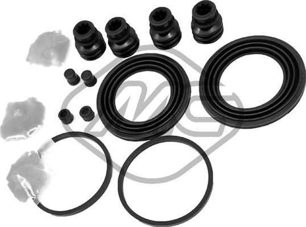 Metalcaucho 43014 Reparatursatz, Bremssattel OE D1120JE00A kompatibel mit X-Trail, Qashqai