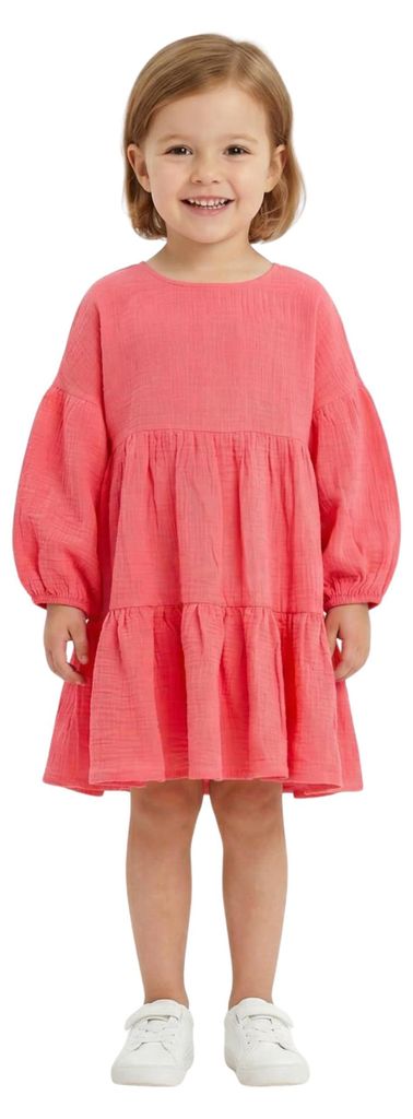 Mädchenkleid – Größe 110 – Rosa – 100% Baumwolle – Atmungsaktiv und ideal für den Sommer
