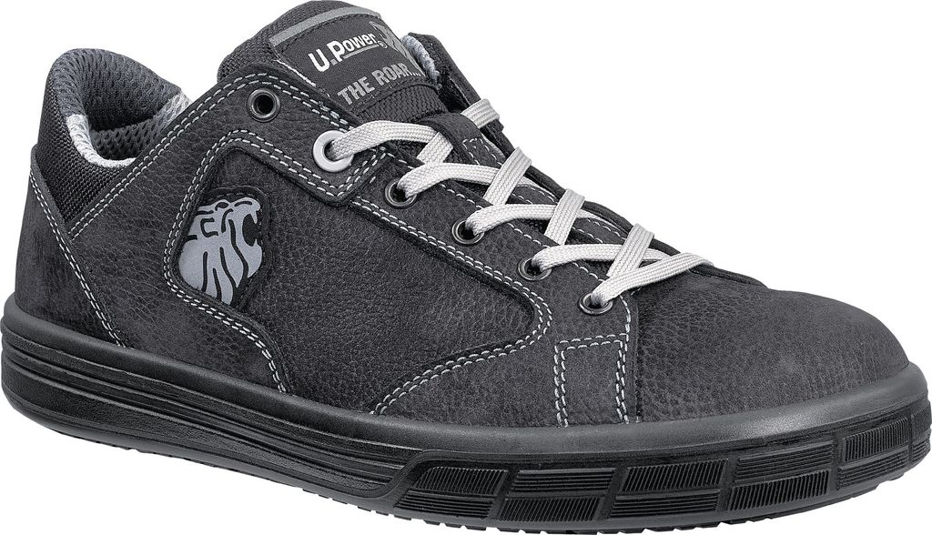 U-POWER Halbschuh King S3 SRC, Größe 48, Schutzstufe:S3, Größe:44, Farbe:schwarz-grau, Weite:11