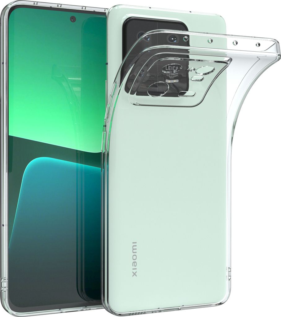 EAZY CASE Hülle kompatibel mit Xiaomi 13 Pro Schutzhülle Silikon, Ultra dünn, Slimcover, Handyhülle, Silikonhülle, Backcover, Durchsichtig, Kl...