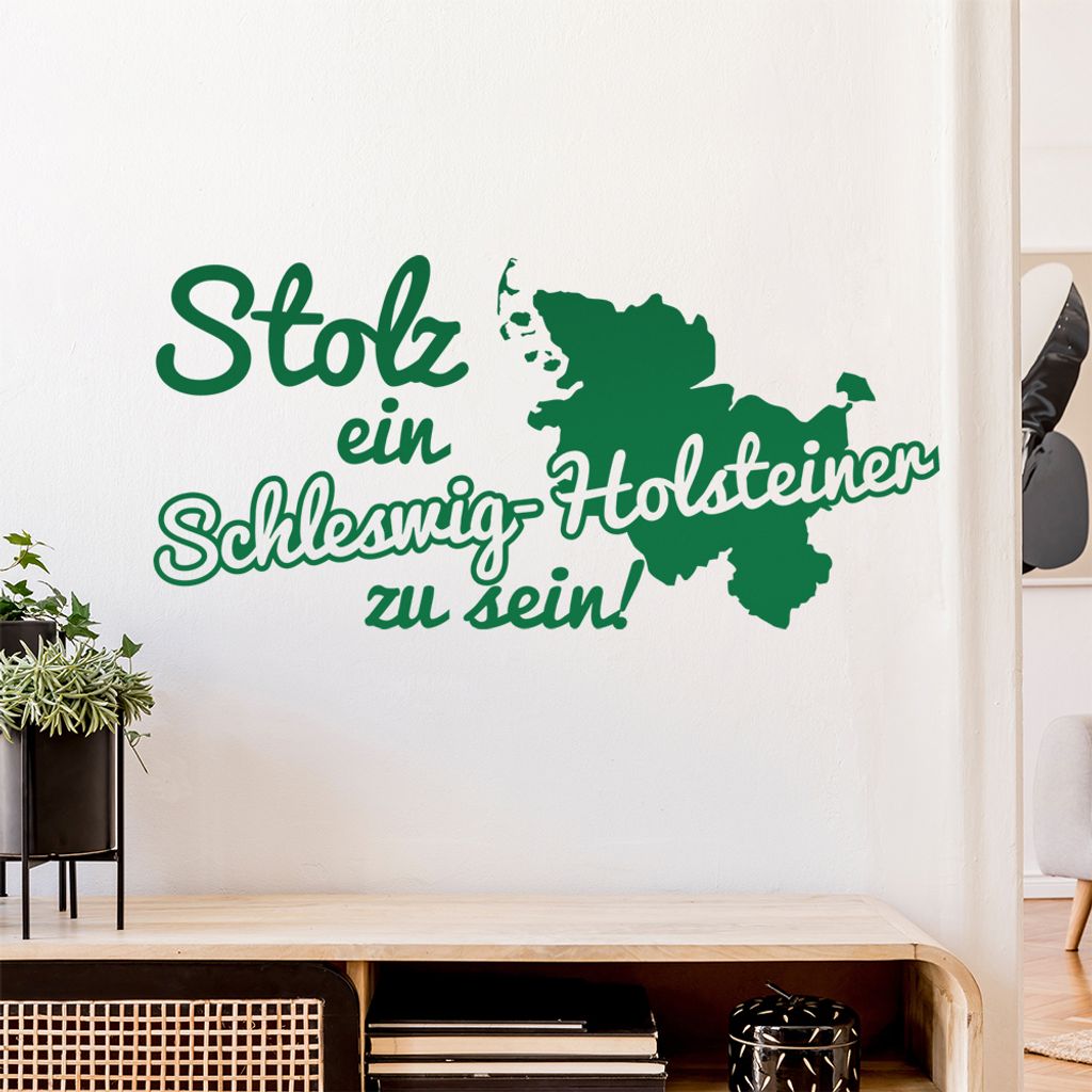 Schleswig Holsteiner Stolz Wandtattoo Wandaufkleber Wall Sticker - Dekoration, Küche, Wohnzimmer, Schlafzimmer, Badezimmer