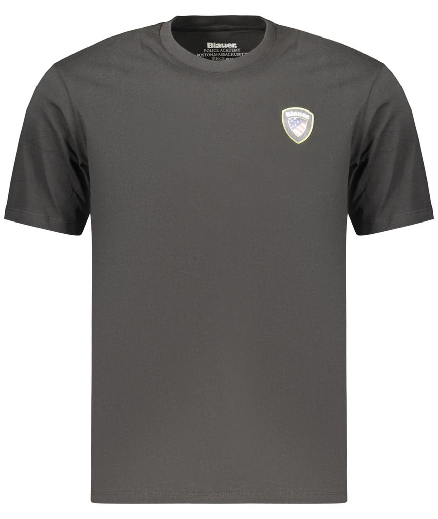 Herren Kurzarm T-Shirt Schwarz mit Logo und Rundhalsausschnitt