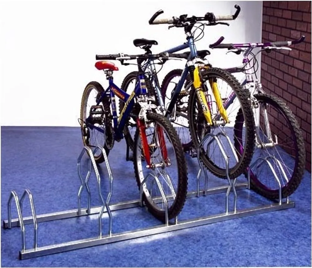 Support de Vélo pour 5 Roues en Acier Noir - Rack de Rangement Stable