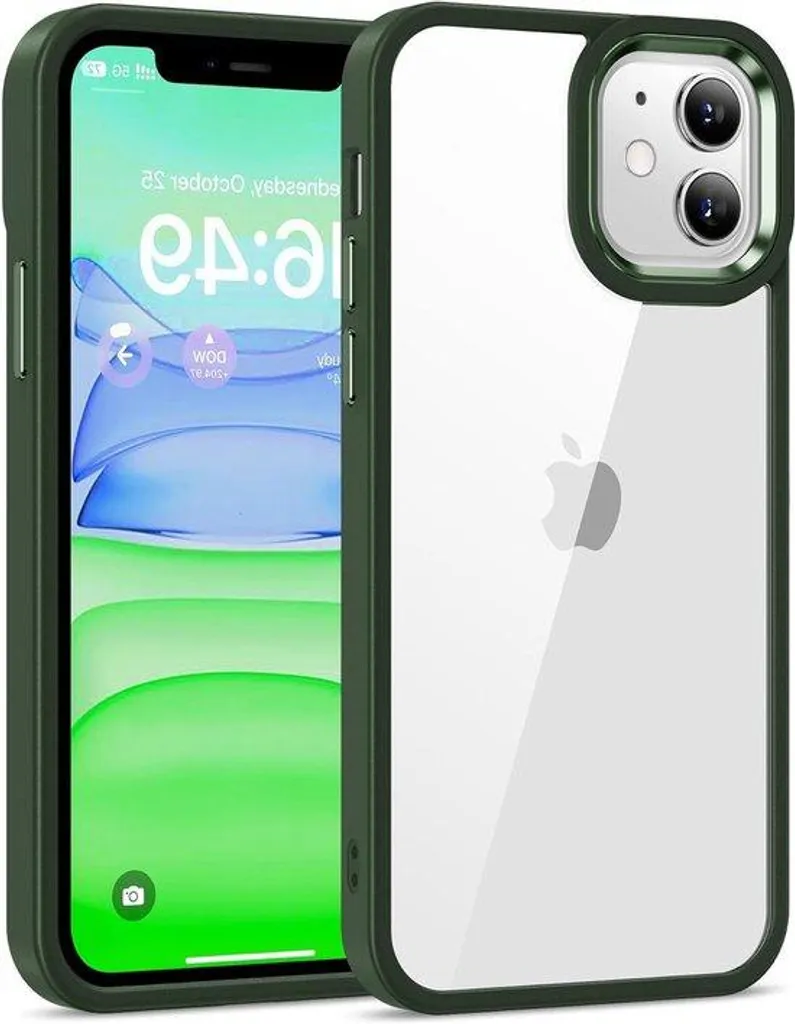 Coque iPhone 11 silicone vert foncé avec protection anti-rayures fine