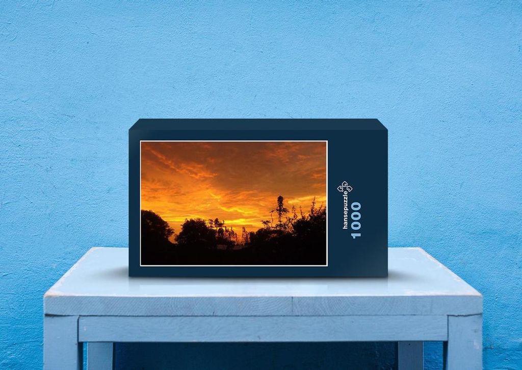 hansepuzzle 76242 - Sonnenuntergang Puzzle, 1000 Teile, Reisen, 60,0 x 46,0cm mit hochwertiger Aufbewahrung, Kartonbox & Beutel