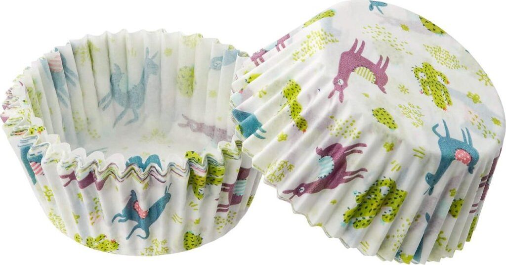 Zenker Papierbackförmchen Lama/Kaktus Ø 5 x 3 cm, hochwertige Papierförmchen, Muffinförmchen ideal geeignet für süße und herzhafte Muffins, ...