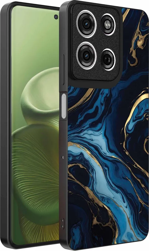 Motorola Edge 60 Cover Marmo Blu-Oro | Design Executive Smartphonica