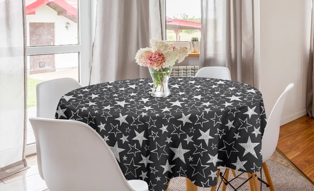 Offerta Tovaglia Rotonda 150 cm | ABAKUHAUS Grigio Antracite Bianco