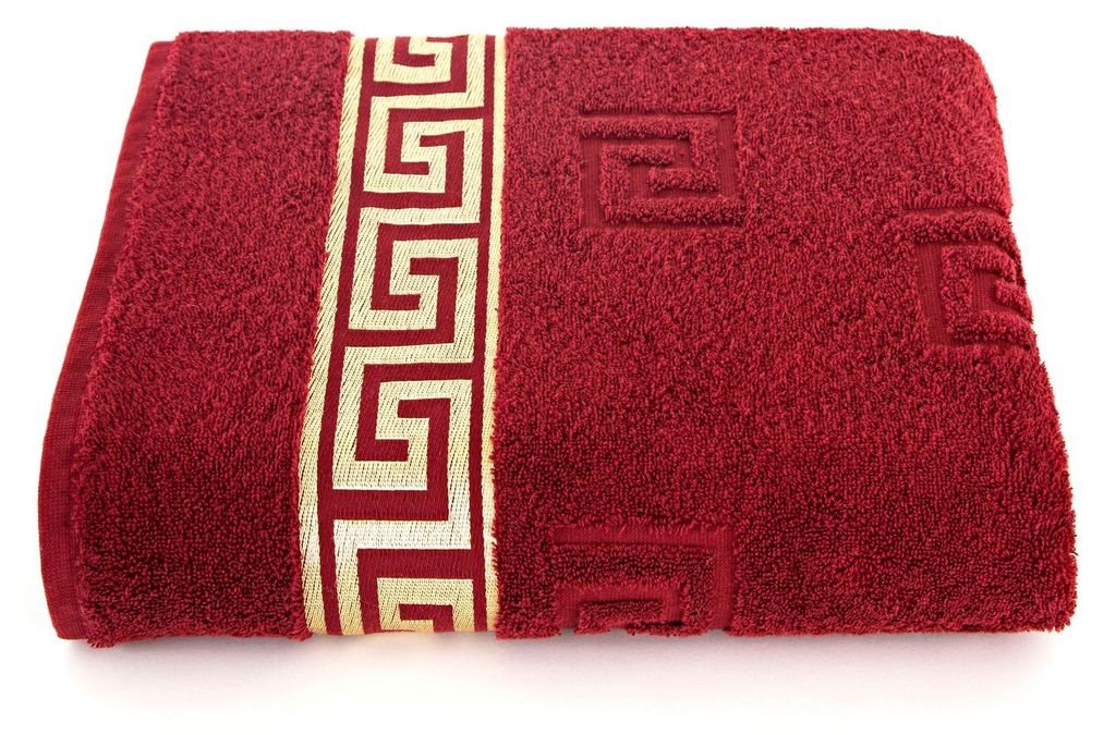 Luxus Medusa Badetuch 100x150 cm - Bordeaux - feinste Produktbild 